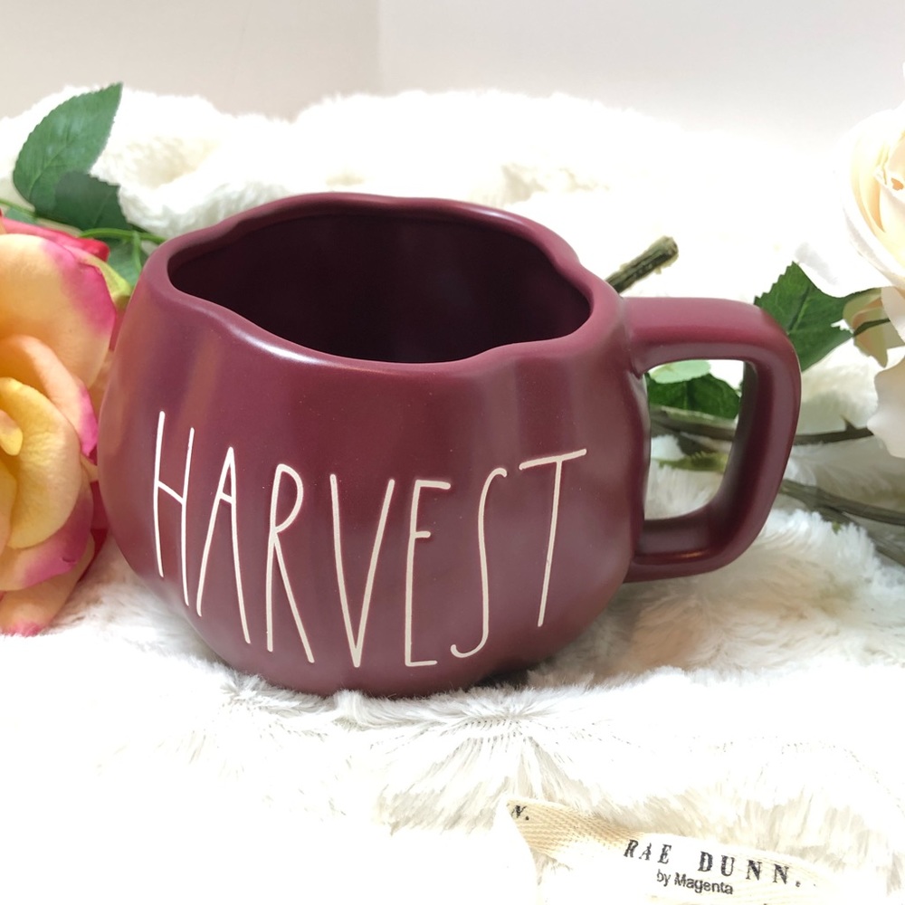 HTF Rare Harvest pumpkin shaped mauve mug